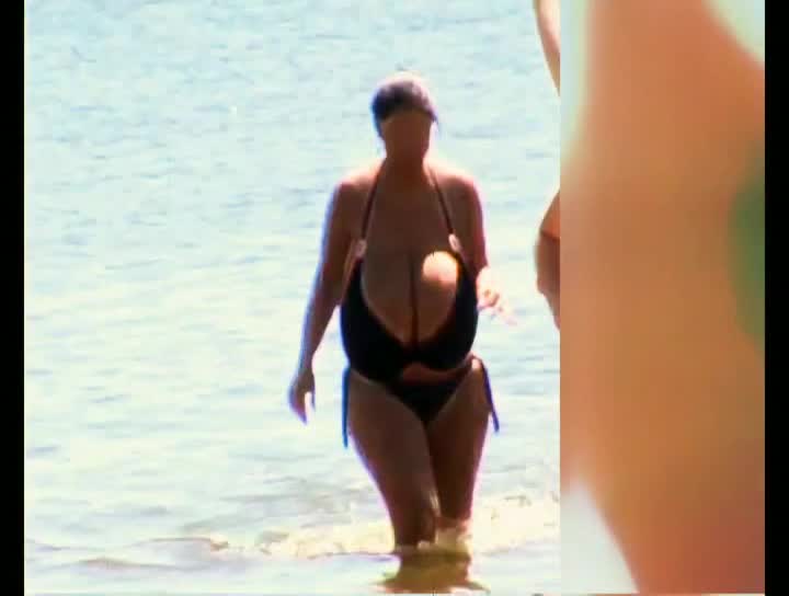 Restored VHS - FGF big nude retro Huge Boobs on Beach PLus ...